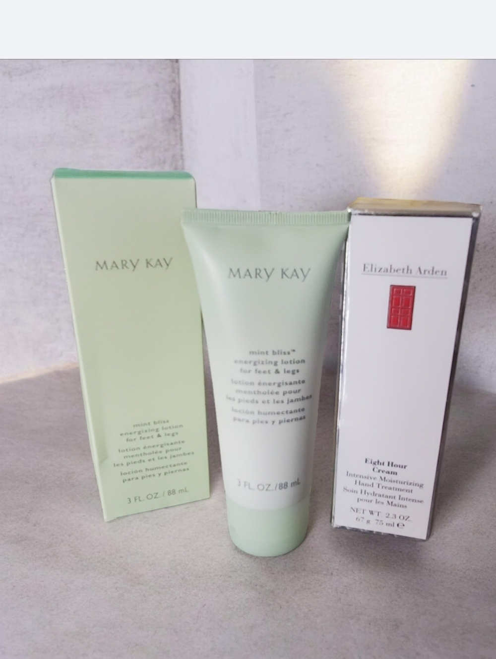 Mary Kay Mint Bliss & Elizabeth Arden Intensive Moisturizing Hand Cream